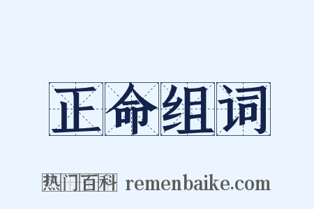 正命组词是什么意思的图片